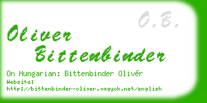 oliver bittenbinder business card